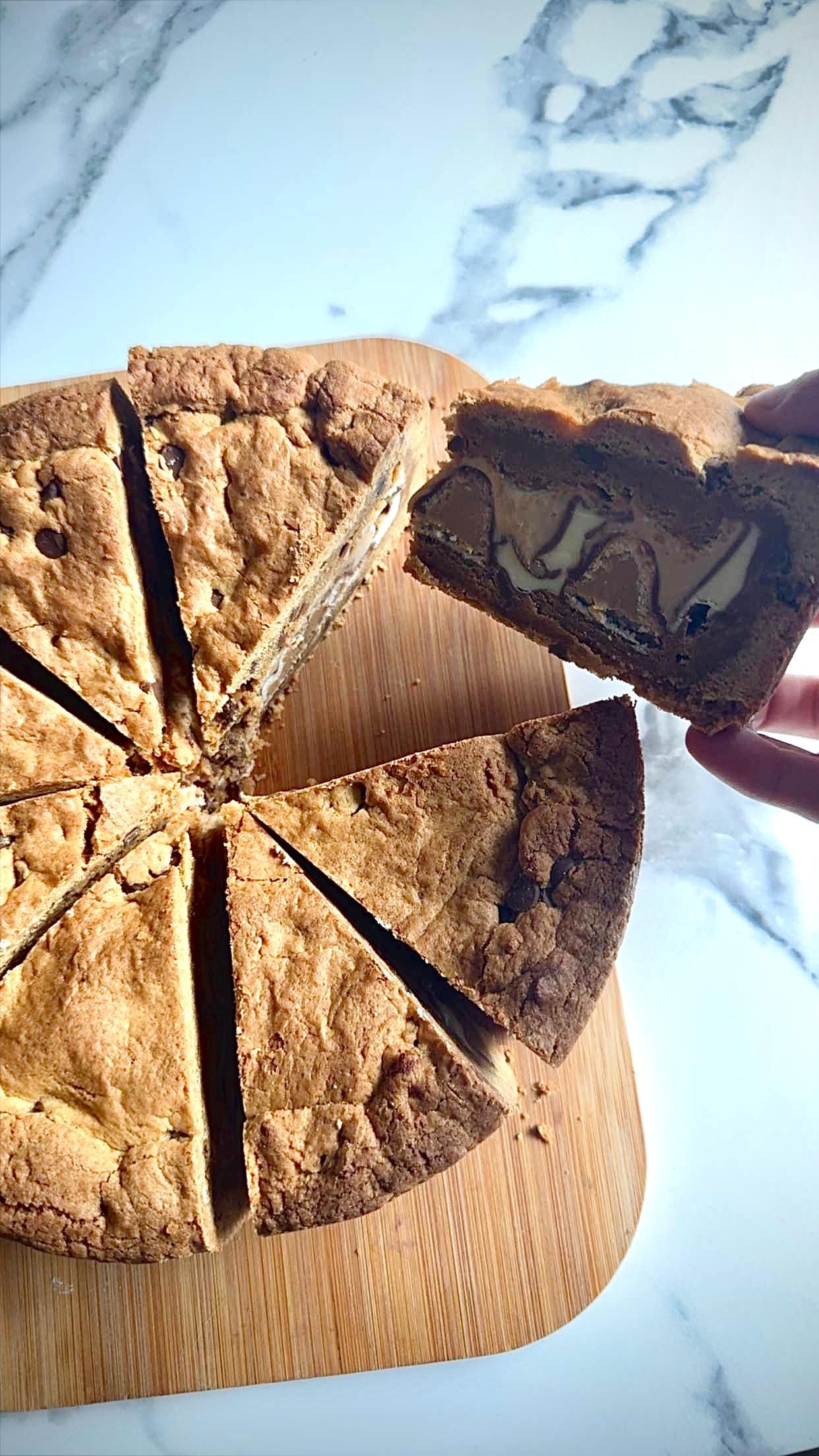 Kinder Cookie Pie - 8" Whole / Half / Quarter - Decadent Chocolate Dessert Box - UK Postal Gift