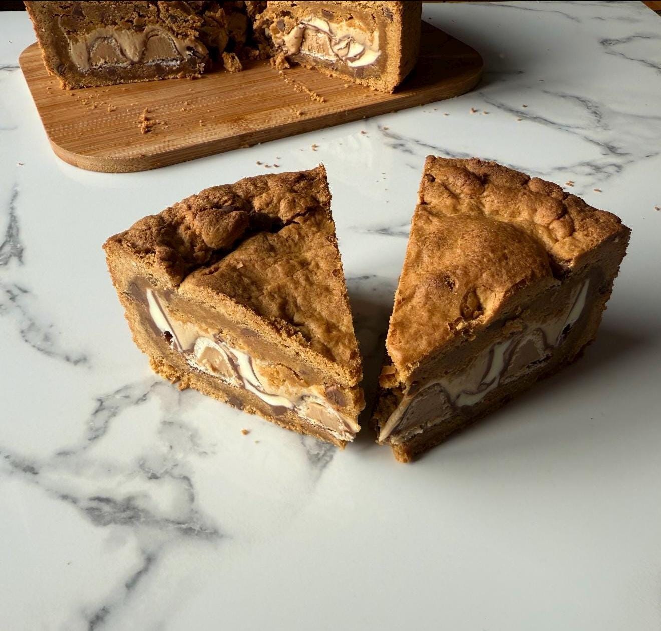 Kinder Cookie Pie - 8" Whole / Half / Quarter - Decadent Chocolate Dessert Box - UK Postal Gift